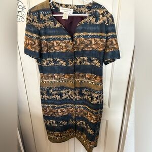 Jones New York Vintage Button down Dress Shoulder pads Size 12